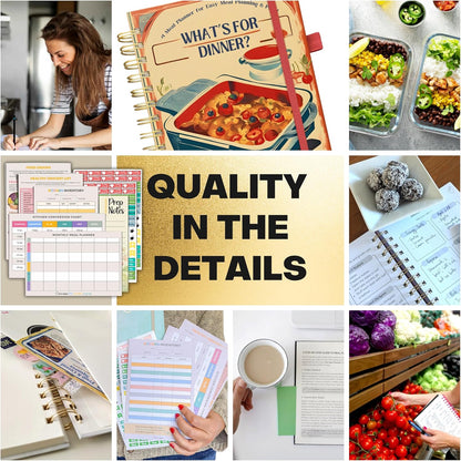 Life & Apples Weekly Meal Planner Notebook with Grocery List, Forest | Meal Planning Notebook, Meal Prep Journal and Food Planner to Organize a Weekly Menu, Grocery List and Family Meals