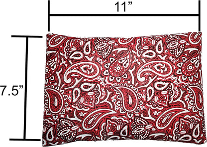 Microwavable Corn Filled Heating Pad and Cold Pack/Washable 100% Cotton Cover (Cross Hatch - Mint, 7.5in W x 11in L)