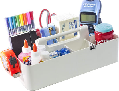Portable Caddy American Made, DIY Dividers, 8 Compartments, Supply Organizer, Portable Tote Basket with Handle Storage Organizer Bathroom, Office, Crafts, or School Supplies
