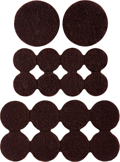 Scotch Furniture Caster Cups, Non-Slip Floor Protectors, Brown, 36 Count