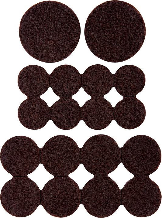 Scotch Furniture Caster Cups, Non-Slip Floor Protectors, Brown, 36 Count