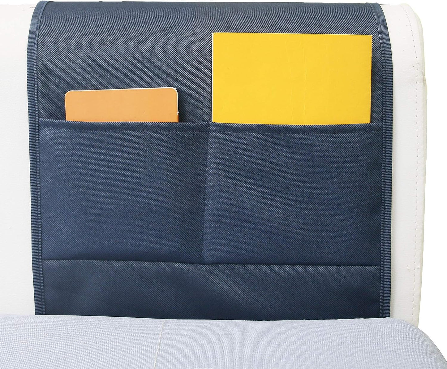 5 Pockets Remote Control Holder, Magazine Rack, Space Saver Organizer, Draped Over Sofa, Couch, Recliner Armrest