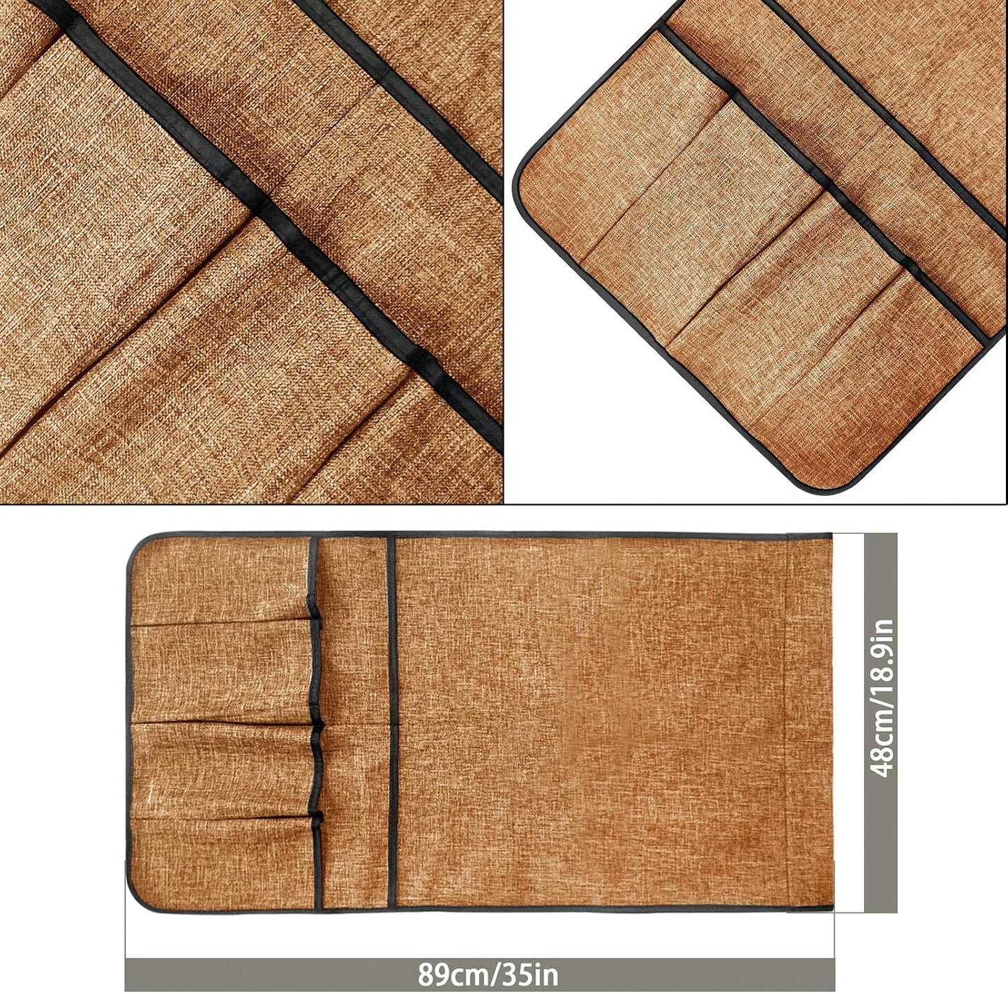 Couch Sofa Armrest Organiser Arm Chair Caddy Bedside Storage Pocket with 8 Pockets TV Remote Holder Bed Storage Pocket Bag for Cellphone Tablet Notepad Book Magazines DVD Glasses