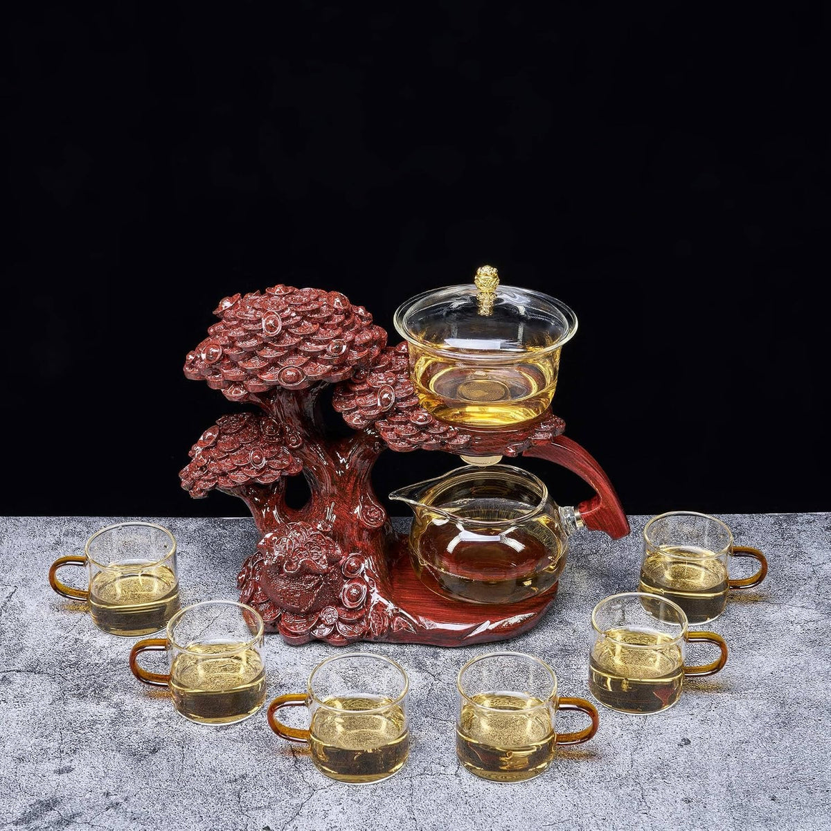Kungfu Glass Tea Set Automatic Glass Teapot Set (Bird)