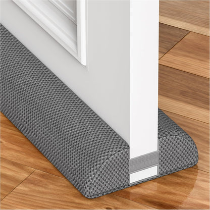 HADOR 30 Inch Door Draft Stopper, Fits 24-30" Doors, 0.5-1.7" Gaps, Gray | Double-Sided Under Door Gap Filler, Blocks Drafts, Dust, Light and Pet Hair, Easy Slide-On Fit, Machine Washable
