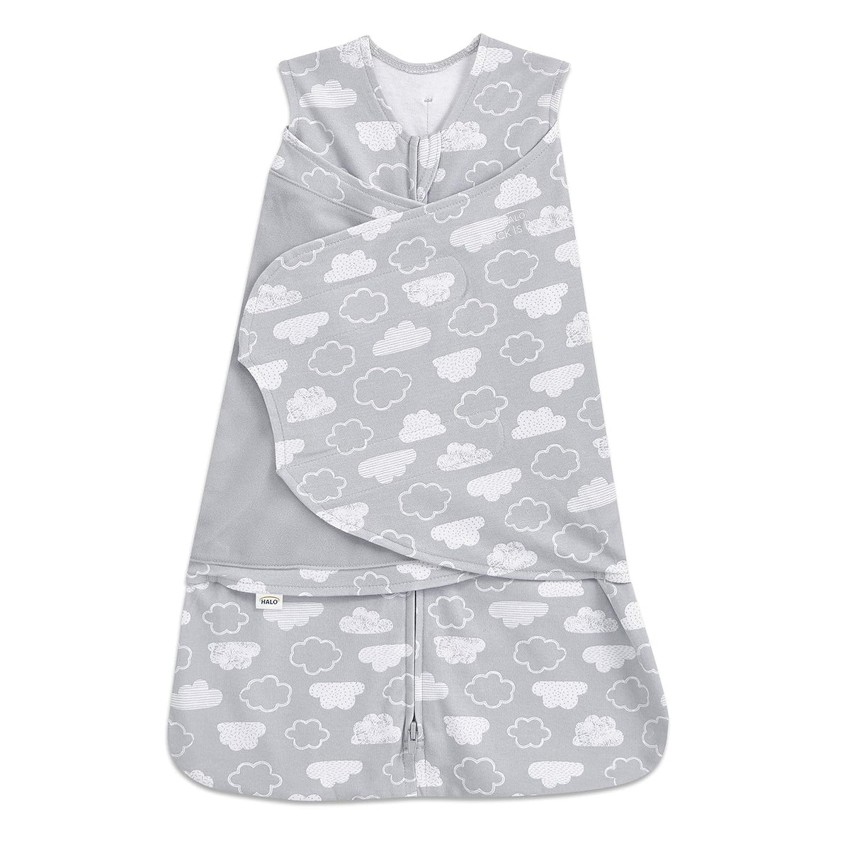 HALO 100% Cotton Sleepsack Swaddle, 3-Way Adjustable Wearable Blanket, TOG 1.5, Birds, Newborn, 0-3 Months - Colors B