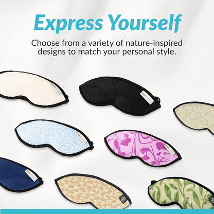 Dream Essentials Natura Organic Cotton Sleep Mask | Twilight Blue | Eye Mask for Sleeping, Light Blocking Soft Sleep Eye Cover with Eco Wool Padding | Made in USA Travel Accessories