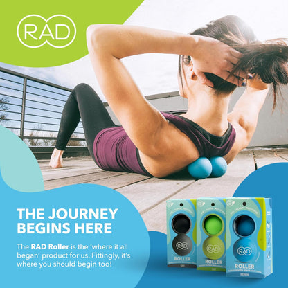 RAD Roller Stiff Peanut Massage Ball - High Density Peanut Massager - Myofascial Release for Back, Feet, Neck, Psoas - Suboccipital Release Device, Thoracic Spine Roller Balls