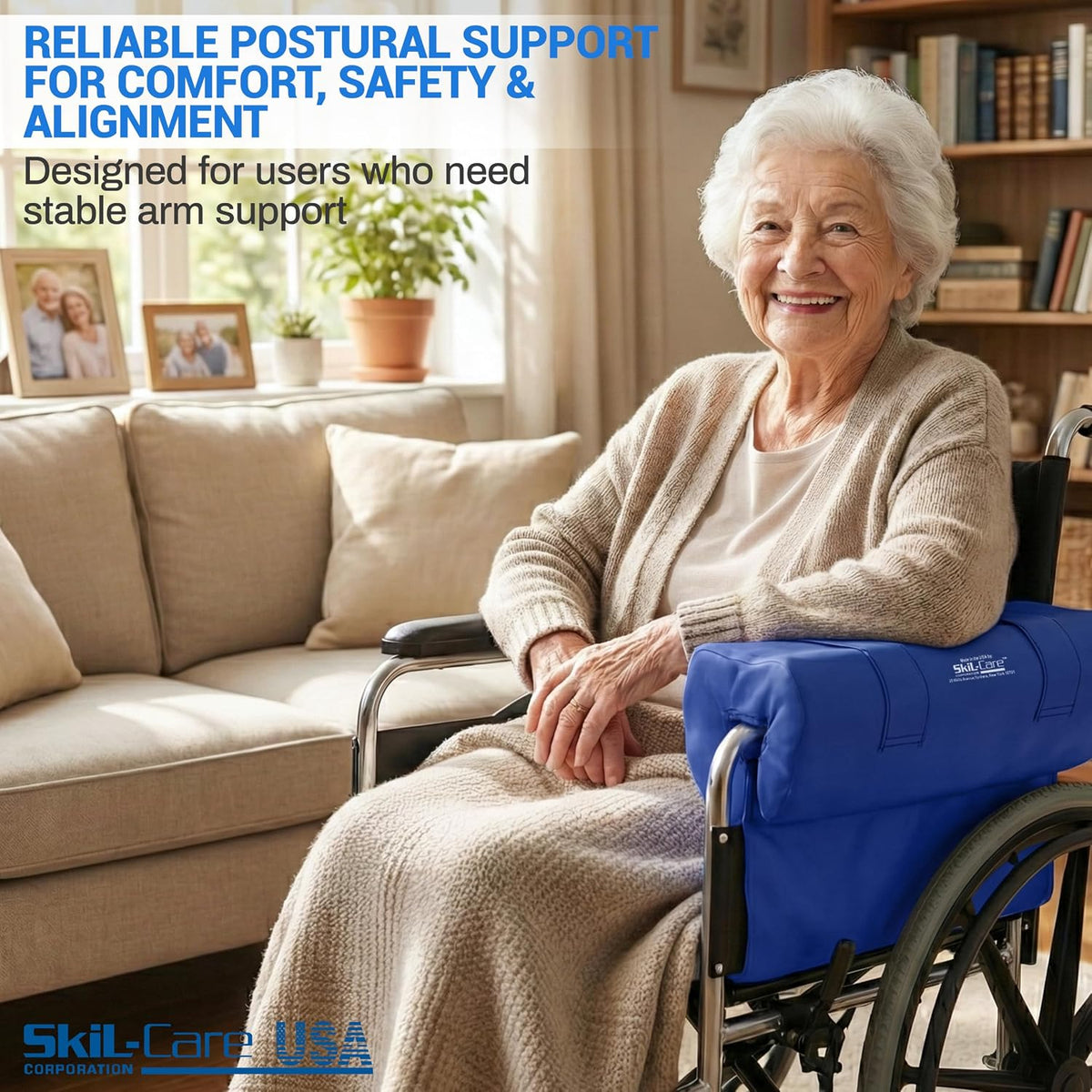 Skil-Care EZ On Foam Arm Trough, Lateral Wheelchair Support, Universal Fit
