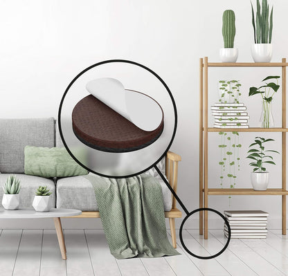 Slipstick GorillaPads CB147 Non Slip Furniture Pads/Gripper Feet (Set of 16) Self Adhesive Rubber Floor Protectors, 1 inch Round, Black