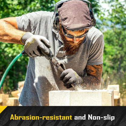 COOLJOB 12/120 Pairs Cut Resistant Work Gloves PU Coating, ANSI A2 A4 A6 A9
