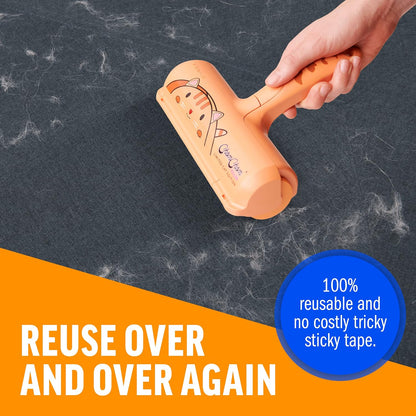 ChomChom Roller Pet Hair Remover – Reusable Lint Roller Pet Hair Removal Tool for Clothes, Couches, Cars and Travel - Cat Dog Hair Remover, Compact, No Sticky Refills Needed (Mini Roller)