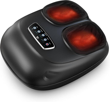 CILI Shiatsu Foot Massager with Heat and Compression, Kneading, Rolling,Electric Feet Massager for Plantar Fasciitis, Neuropathy, Feet Heater, Foot Warmer for Women, Size Up to 14"