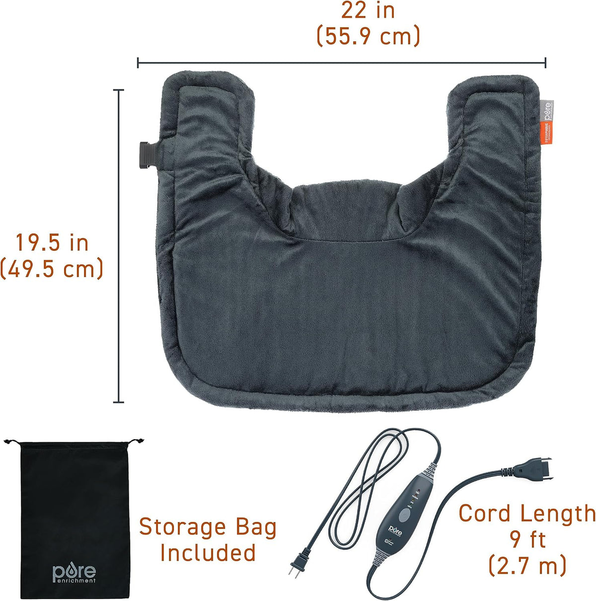 Pure Enrichment PureRelief Pro Far Infrared Neck & Shoulder Heating Pad