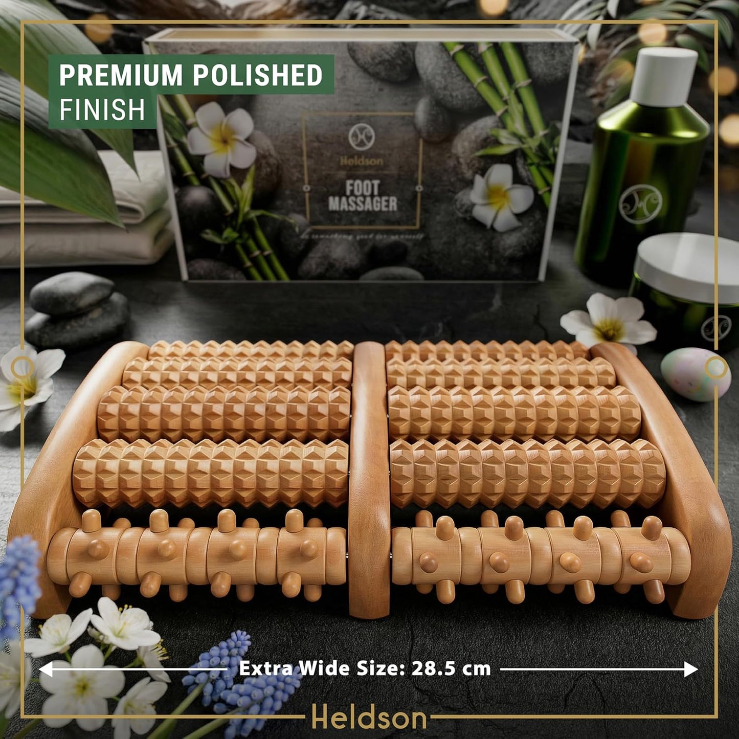 Wooden Foot Massager Roller – Foot Roller for Plantar Fasciitis | Foot Roller for Plantar Fasciitis