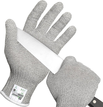 Schwer SlicePro ANSI Cut Resistant Gloves, Food Grade Cutting Glove for Kitchen Food Prep, Mandoline Gloves for Meat Cutting, Oyster Shucking, Fish Fillet Processing, PR1501-G, L | Non PFAS, No Glass Fiber, for Kitchen Food Prep, Mandolin Slicing, Meat