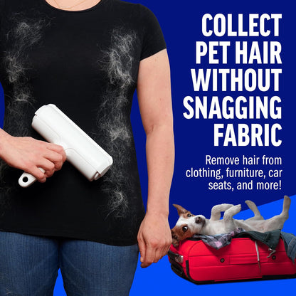 ChomChom Roller Pet Hair Remover – Reusable Lint Roller Pet Hair Removal Tool for Clothes, Couches, Cars and Travel - Cat Dog Hair Remover, Compact, No Sticky Refills Needed (Mini Roller)