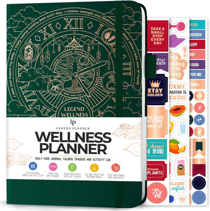 Legend Food Journal, Weight Loss & Meal Tracking Diary 5.8x8.3 Hot Pink