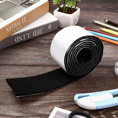 Shappy 2 Pcs Felt Strips with Adhesive Backing Felt Tape Roll Non Slip | 120 x 1 x 0.12 Inch,Linen,Self Adhesive,Cuttable Furniture Pads,for Protecting,Hardwood,Floors,Chairs,Wall