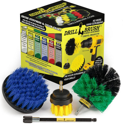 Drillbrush Shower Scrubber Drill Attachment - Car Detailing Tools - | Dishwasher Safe Drill Brush Scrubber For Cleaning Tubs, Sinks, Tile, Grout, Flooring, Carpet, Leather, Seats, Boats,
