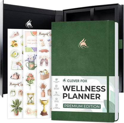 Clever Fox Wellness Journal Premium for Women, Workout & Food Light Pink