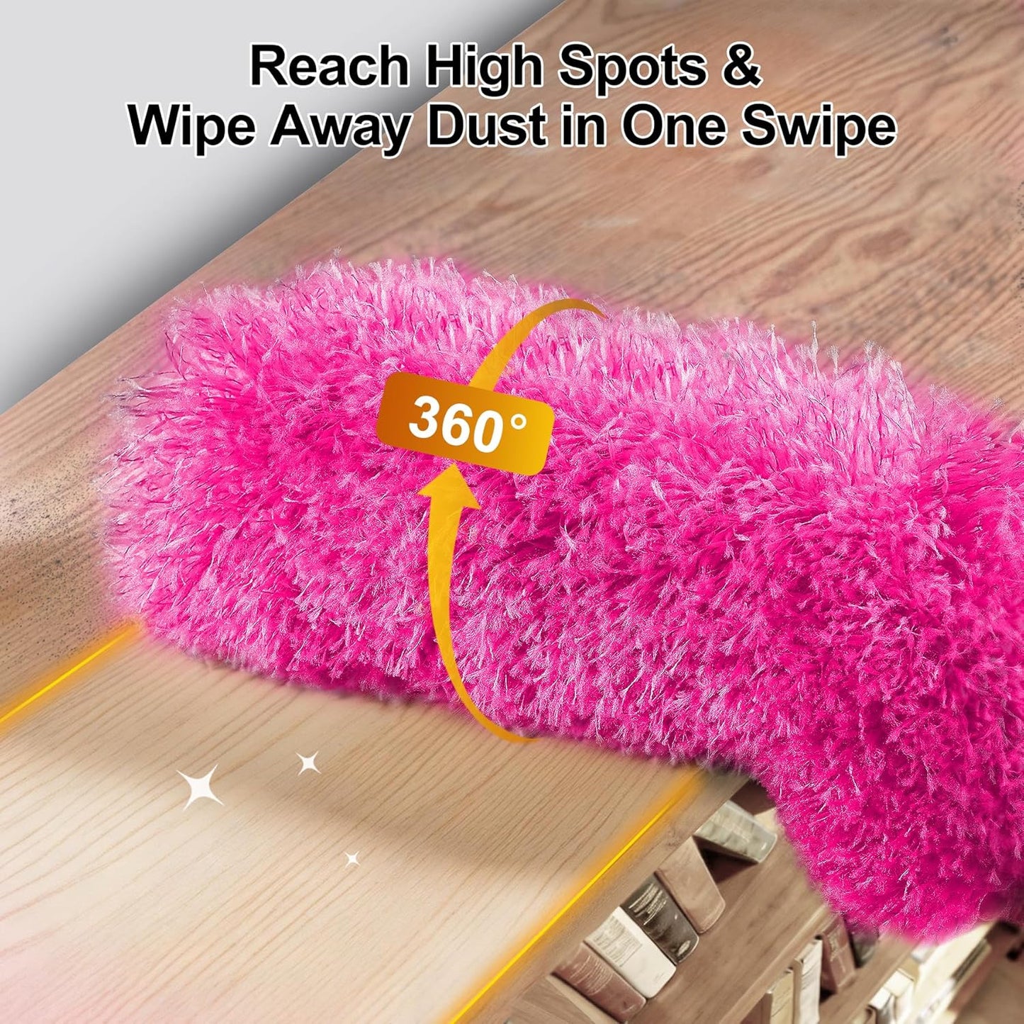 Tiumso Microfiber Feather Duster 5-in-1 Kit, Dusters for Cleaning, Duster with Extension Pole 100 Inches, Cobweb Duster, Microfiber Dusters for High Ceilings and Fans, Blinds, Cars and Furniture