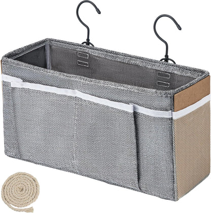 Bedside Caddy, bedside organizer, Hanging Organizers (Beige)