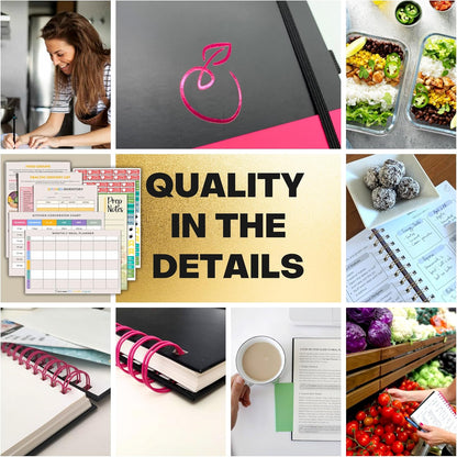 Life & Apples Weekly Meal Planner Notebook with Grocery List, Forest | Meal Planning Notebook, Meal Prep Journal and Food Planner to Organize a Weekly Menu, Grocery List and Family Meals