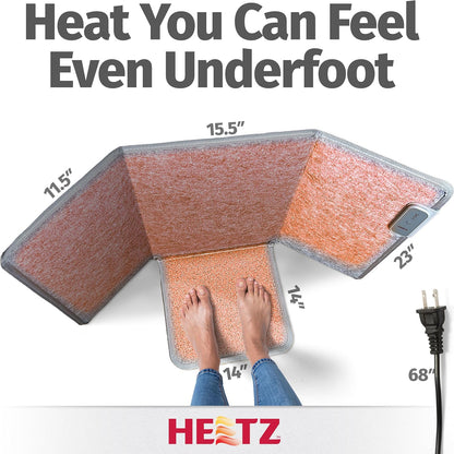 Foldable Foot & Leg Heater, Portable Under Desk Space Heater & Warmer, Heated Floor Mat, Tip-Over Protection, Auto Shutoff, Ideal for Home, Office, or Desk Use, Compact & Safe Design