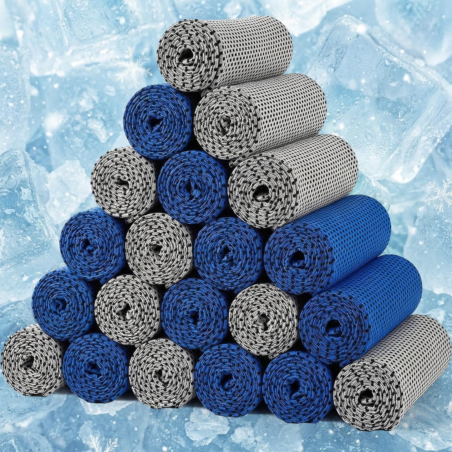 BBTO Cooling Towel Microfiber Ice Cool Cold Sport Face and Neck Soft Breathable Chilly Sweat Towel for Yoga Gym Workout Hot Weather Camping Running, 32 x 12 Inches