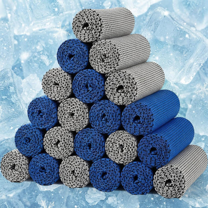 BBTO Cooling Towel Microfiber Ice Cool Cold Sport Face and Neck Soft Breathable Chilly Sweat Towel for Yoga Gym Workout Hot Weather Camping Running, 32 x 12 Inches