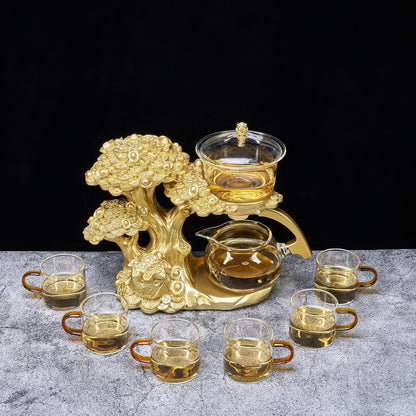 Kungfu Glass Tea Set Automatic Glass Teapot Set (Bird)