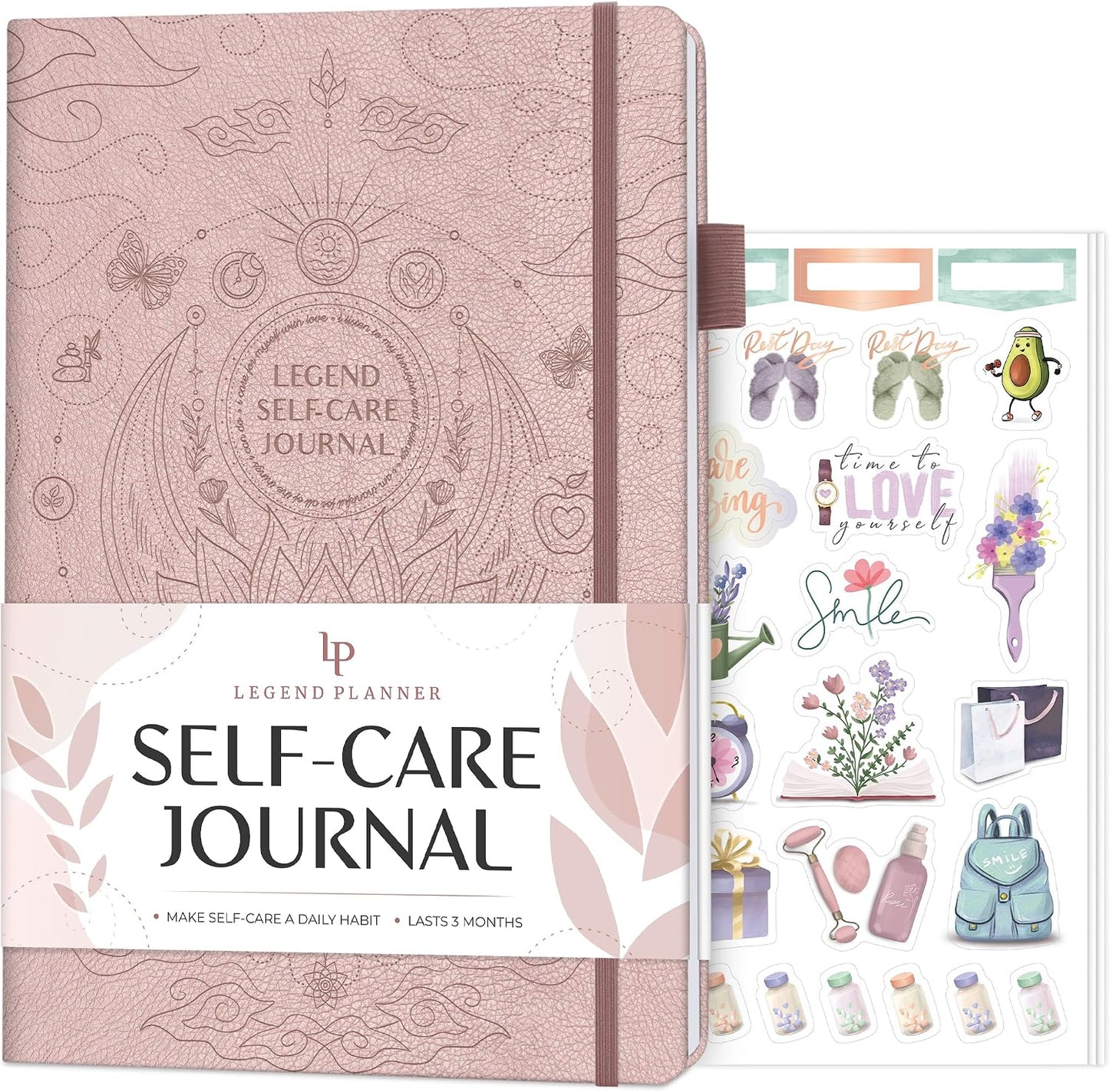 Legend Self-Care Journal – Guided Daily Reflection Journal to Support Mental & Physical Health – Daily Mood, Meditation & Personal Development Notebook – 7.1x10.5”, Lasts 3 Months (Turquoise)