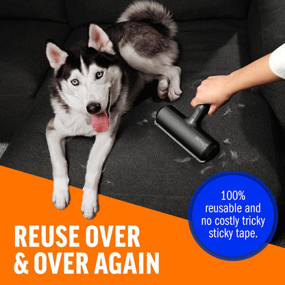 ChomChom Roller Pet Hair Remover – Reusable Lint Roller Pet Hair Removal Tool for Clothes, Couches, Cars and Travel - Cat Dog Hair Remover, Compact, No Sticky Refills Needed (Mini Roller)