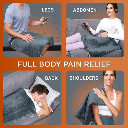 Pure Enrichment PureRelief Pro Far Infrared XL Heating Pad, 4 Heat Settings