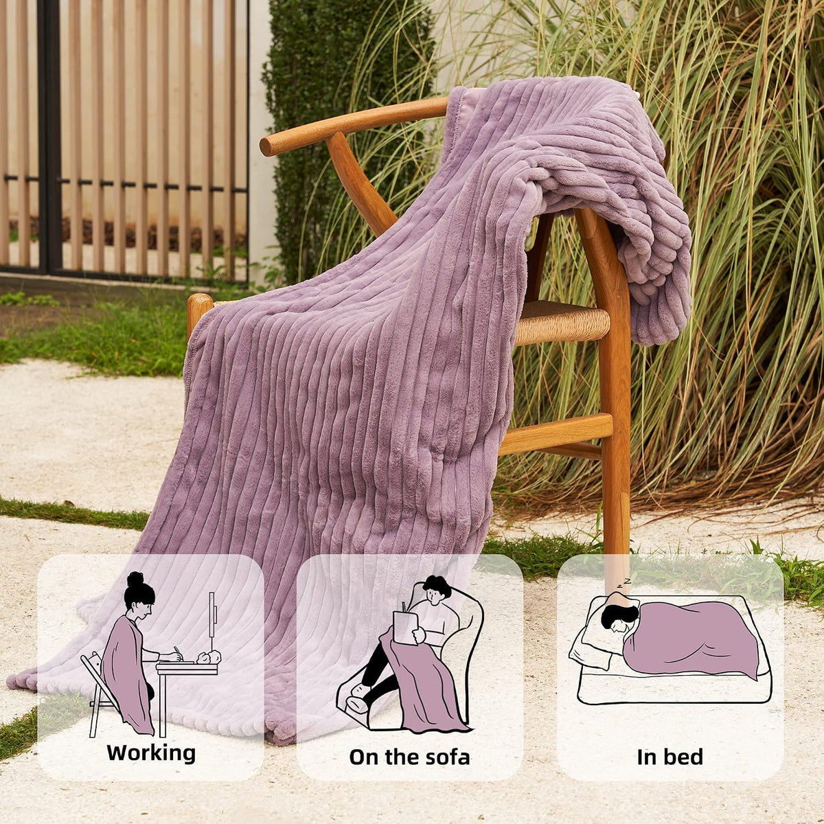 GOTCOZY Heated Blanket-Soft Plush Electric Blanket 50"X60"(Grey)