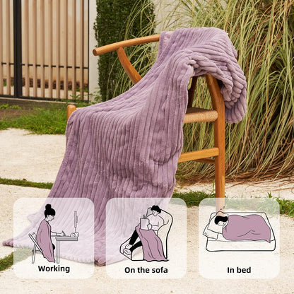 GOTCOZY Heated Blanket-Soft Plush Electric Blanket 50"X60"(Grey)