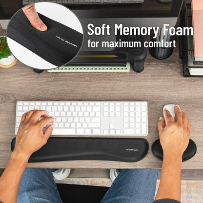 Mind Reader Air-Cloud Memory Foam Armrest Pads, Office & Gaming Chair Arm Rests, Elbow Support with Washable Cover, Black