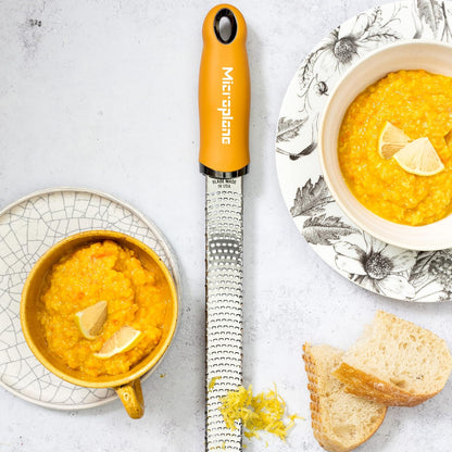 Premium Classic Series Zester - Lipstick Pink | Lemon Zester tool, Hard Cheese & Vegetable Grater | For Citrus, Parmesan Cheese, Garlic, Ginger, Nutmeg | Fine Stainless Steel Blade, Made in USA