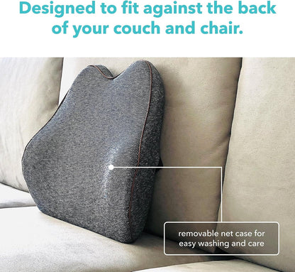 Cubii Cushii V2 Back Support Cushion for Back and Lower Back Pain Relief Universal Fit for Desk, Office, Kitchen Chairs, Couch Cushions with Advanced Lumbar Support