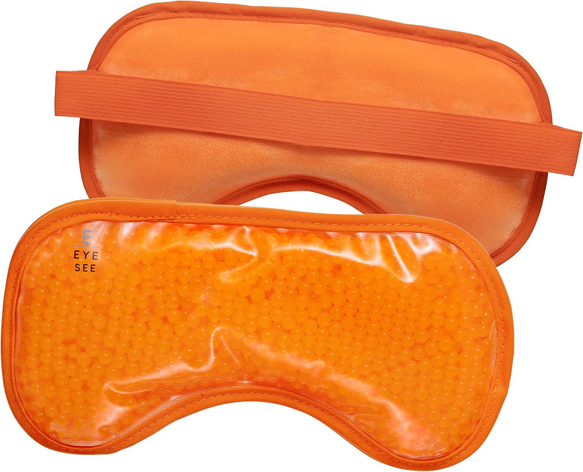 Eye See Plush Gel Eye Mask for Puffy Eyes, Blue - Cold Eye mask to Treat Dark Circles, Sinuses, Dry Eyes, and for Allergy Relief - Microwave Safe for Heat Therapy