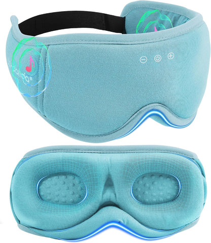 BambooCotton 3D Bluetooth Sleep Mask, LC-dolida 2026 New Sleep Headphones, Wireless Comfort, Sustainable Luxury for Better Sleep