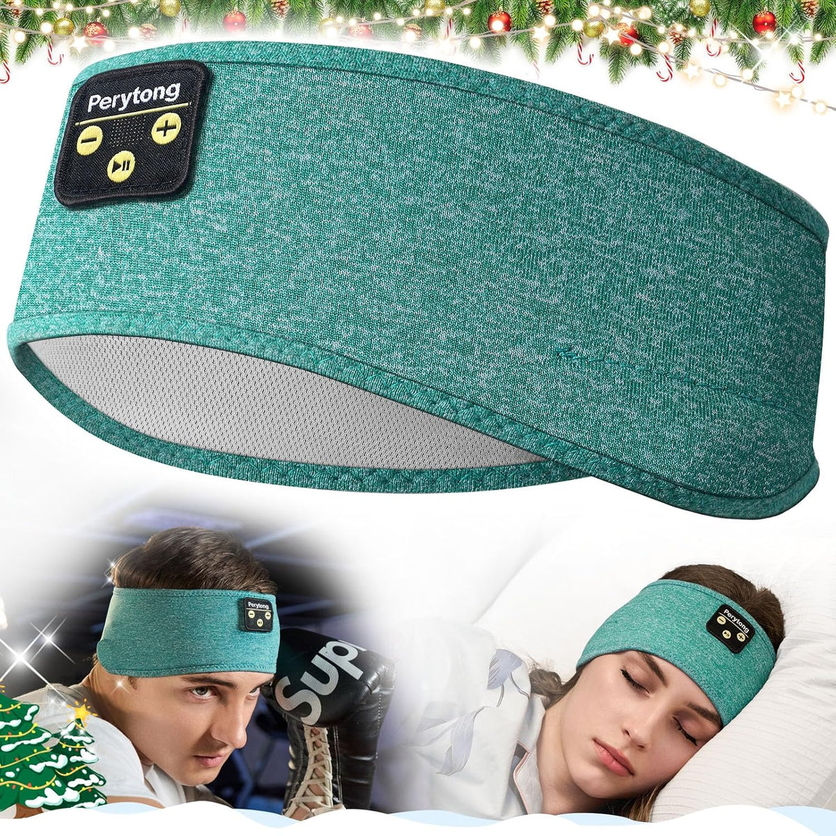 Sleep Headphones | Bluetooth 5.4 Headband | Wireless Earbuds Earphones Sweat Resistant with Ultra-Thin HD Stereo Speaker, Headphone Band for Side Sleepers Workout Running Tech Gadgets Unique Gifts