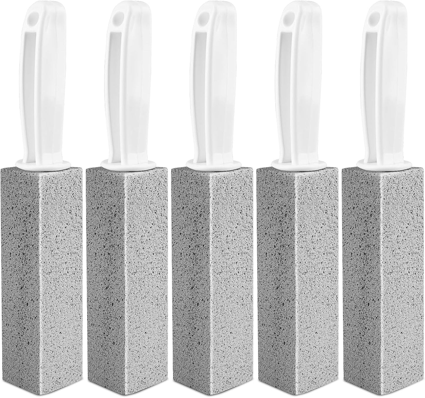 MEQHUO Toilet Pumice Stone With Handle, 5 Pack Pumice Stone Toilet Bowl Cleaner, Hard Water Toilets Ring Remover for Cleaning Toilets, Bathtubs, Stove, Grills, Swimming Pools, Sinks