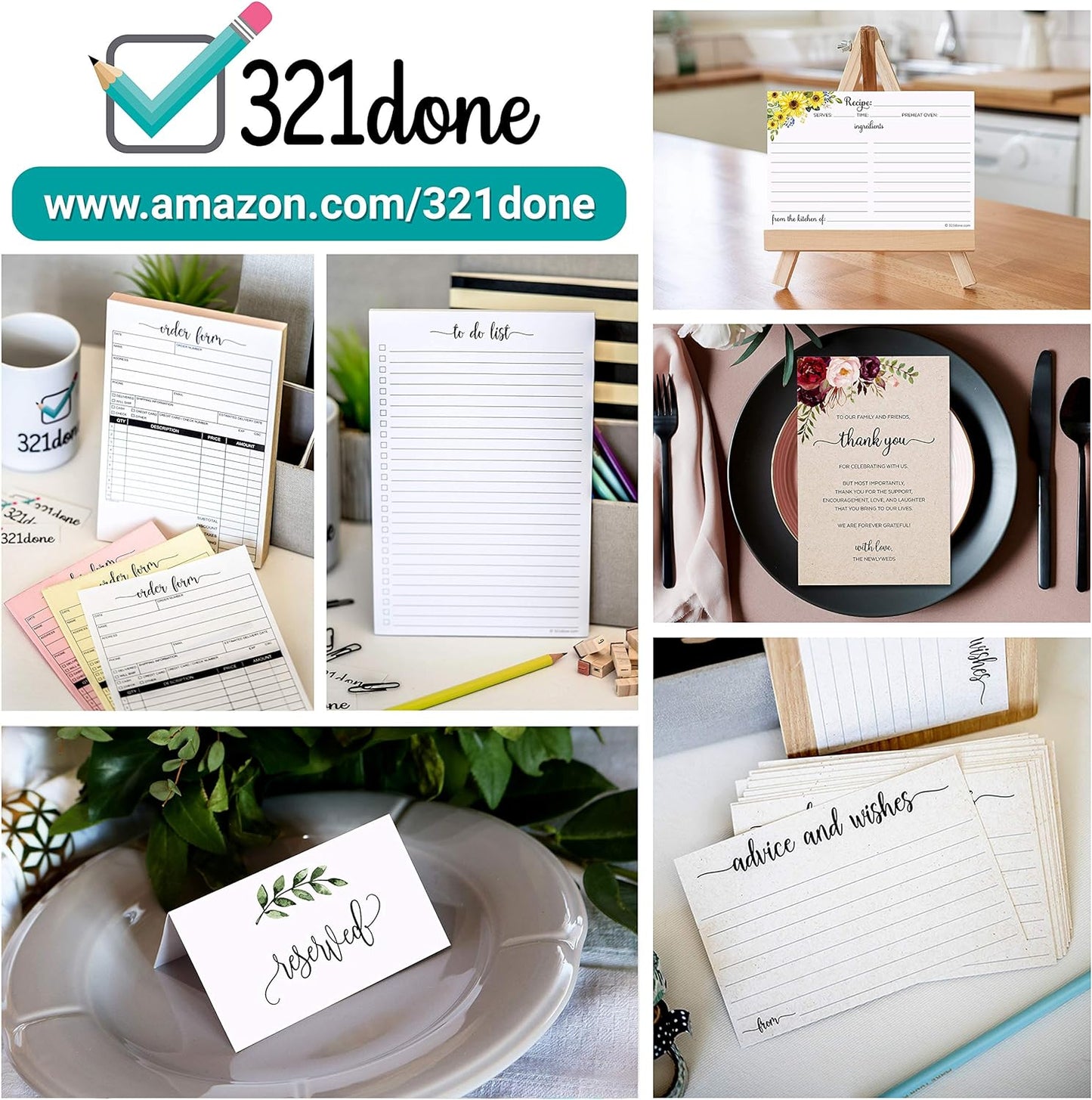 321Done Weekly Tracker Notepad, Sunday Start - 5.5x8.5 Habit Tracking Days of Week Notebook for Planning, Organizing, Schedule, 50 Pages - Made in USA