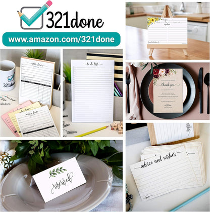 321Done Weekly Tracker Notepad, Sunday Start - 5.5x8.5 Habit Tracking Days of Week Notebook for Planning, Organizing, Schedule, 50 Pages - Made in USA
