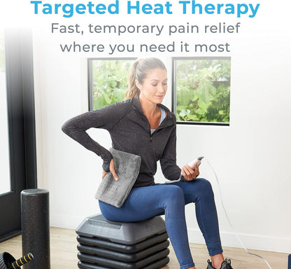 Pure Enrichment PureRelief XL Heating Pad - 12" x 24" Electric Heating Pad for Back Pain & Cramps, 6 Heat Settings, FSA/HSA Eligible, Soft Machine Wash Fabric, Auto-Off & Moist Heat (Zen Green)