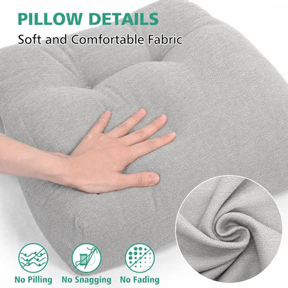 Shinnwa Lumbar Support Pillow for Office Chair, Memory Foam Back Support Pillow for Back Pain Relief, Car, Chair and Couch, 17.5x15x4.5in, Charcoal