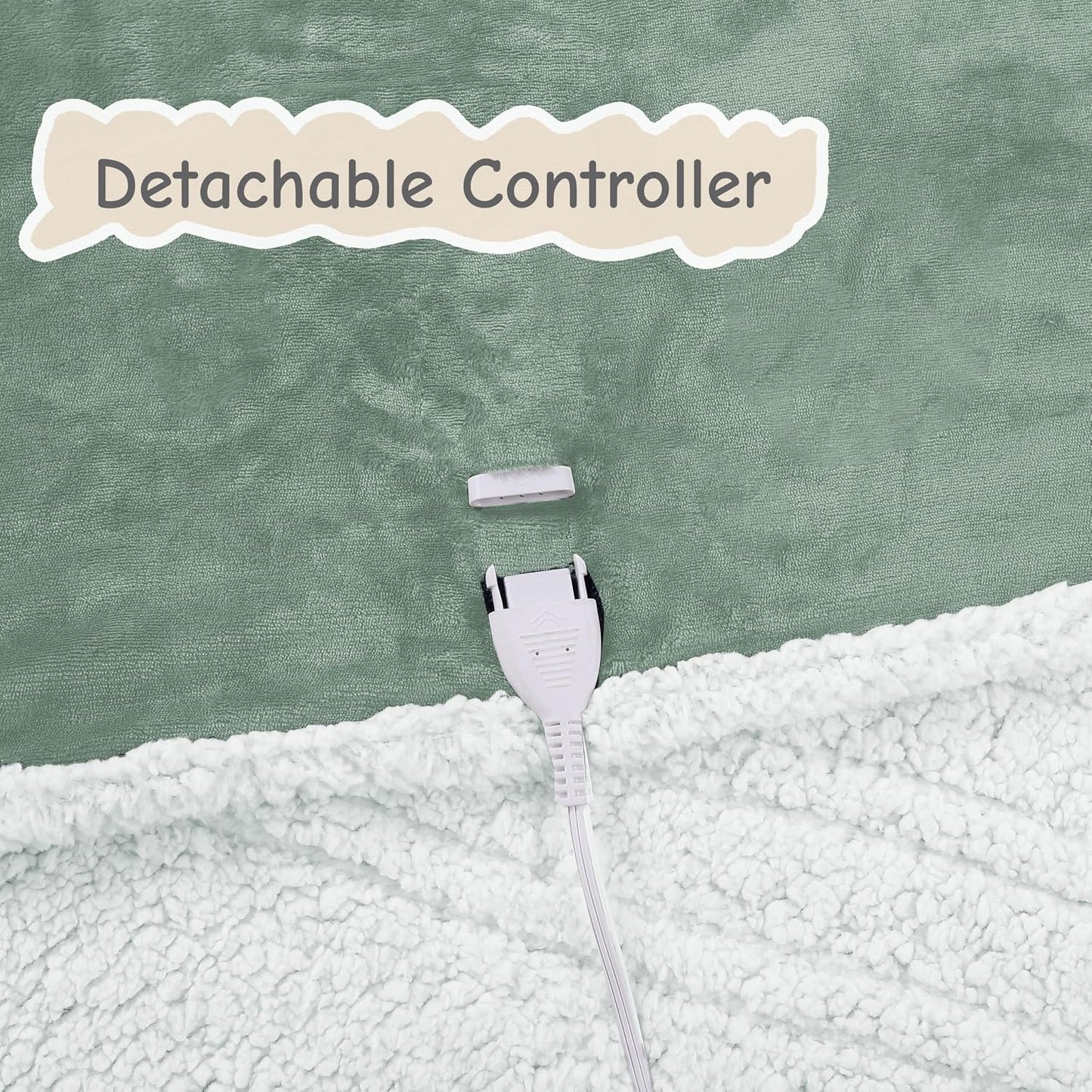 Soypipo Electric Heated Throw Blanket 50"x60", Faux Fur Plush with 4 Heat Settings & 2/4/8/10H Auto Shut-Off, Overheat Protection, Machine Washable, for Office & Chair, Dark Grey