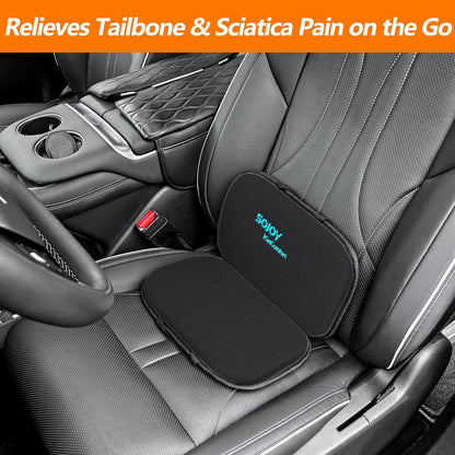 Sojoy iGelComfort 3 in 1 Foldable Gel Seat Cushion Featured with Memory Foam (A Must-Have Travel Cushion! Smart, Easy Travel Cushion) (Size: 18.5“ x 15" x 2")
